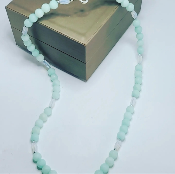Amazonite Necklace 6 mm - Picture 3 of 4